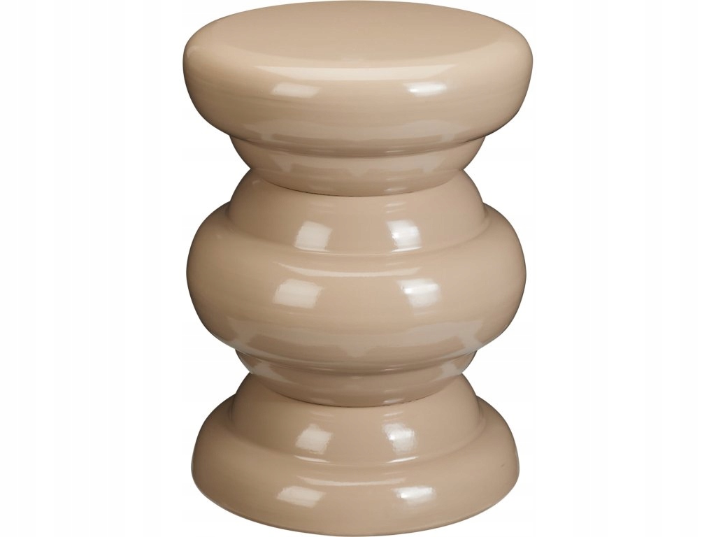 Konferenční stolek, kovový, Ø 32 x 41,5 cm béžový