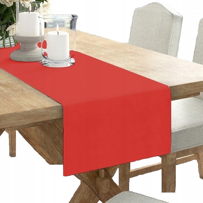 

Bieżnik Obrus Gładk Matowy 40x180 Czerwony