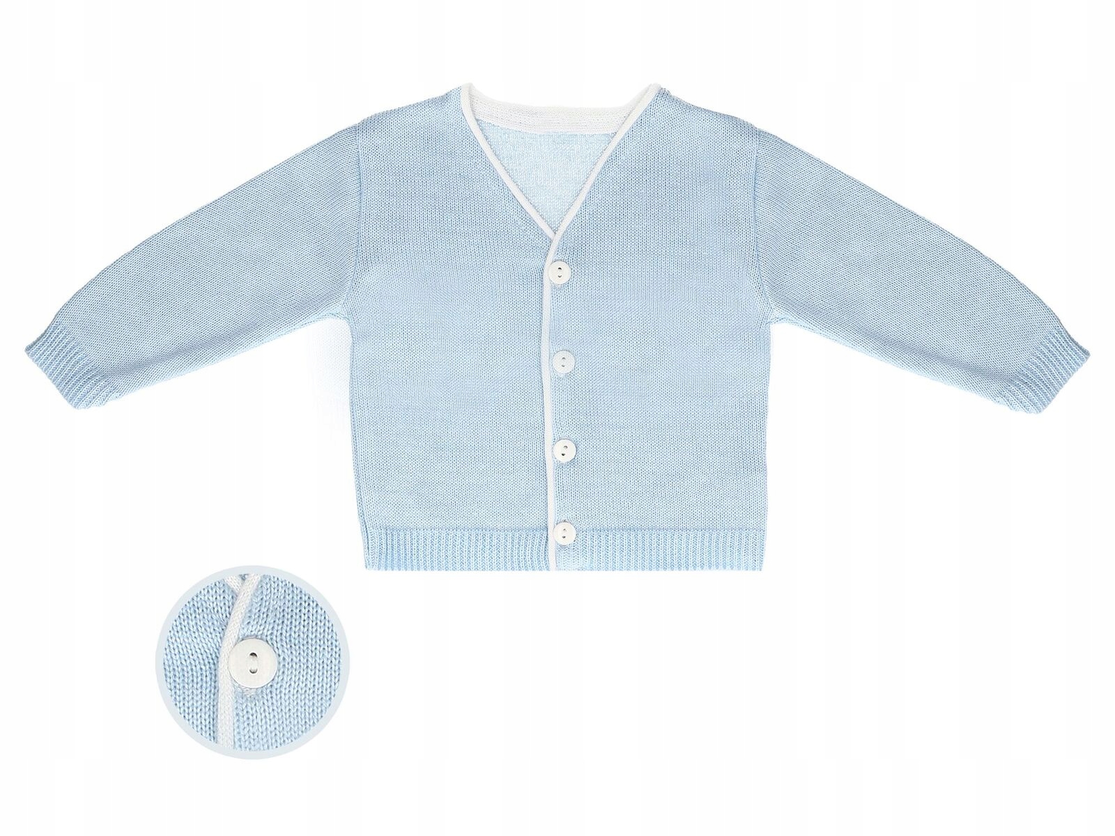 SWETER sweterek niebieski 80cm CHRZEST