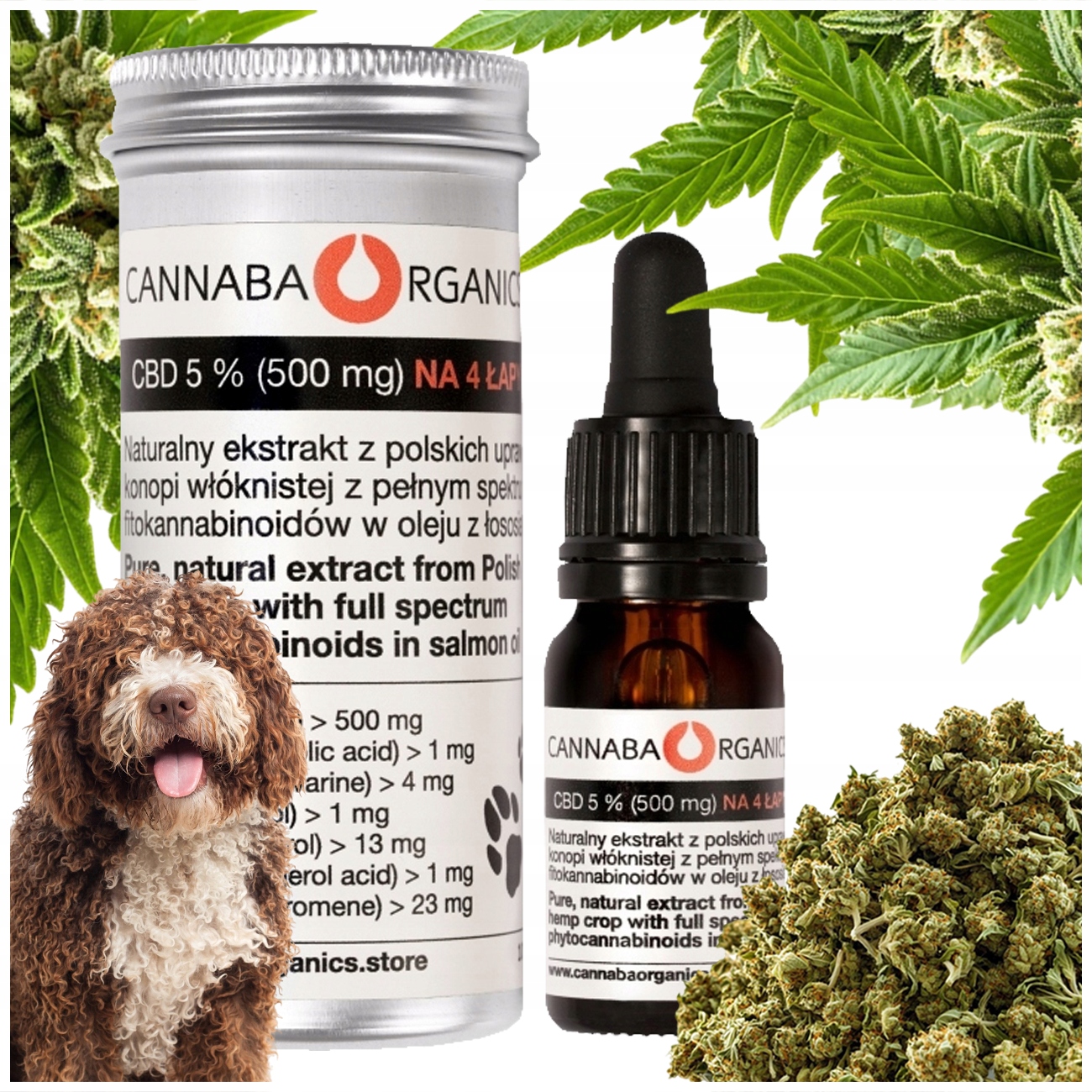 Cbd Konopný Olej Pro Psa Kočku 5% 500 mg Full Spectrum 10 ml Premium