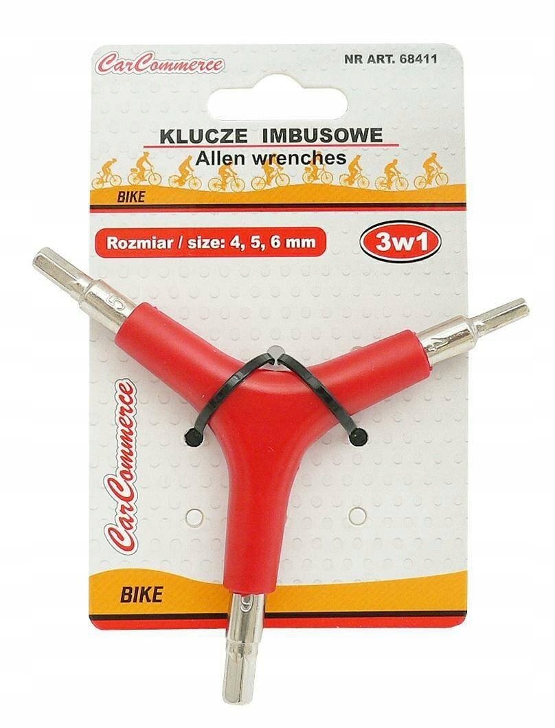 Klucze Imbusowe Zestaw 3W1 4,5,6MM 68411