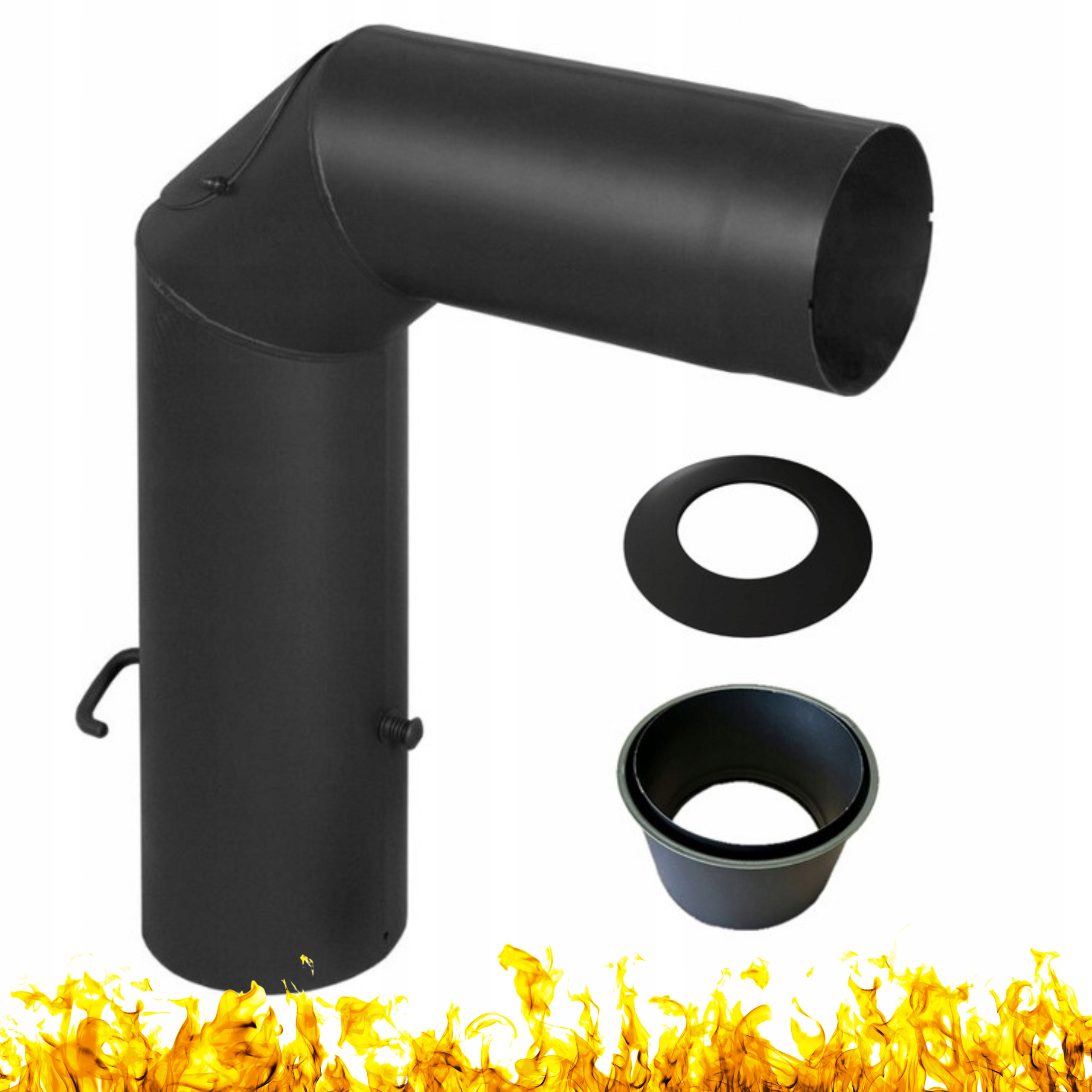 Zestaw Kominowy Przyłączeniowy Do Pieca Fi 130 Set Rura Szyber Rozeta