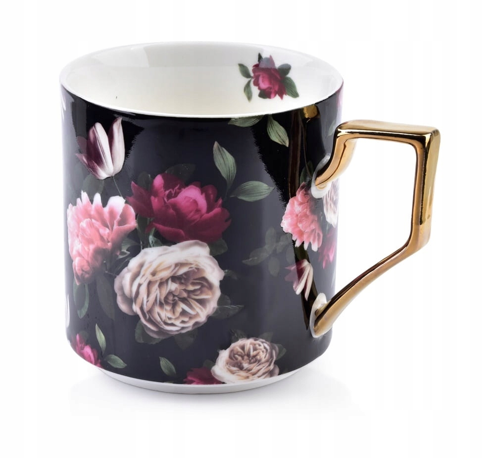 

Kubek porcelanowy złote ucho Pola Black 360 ml