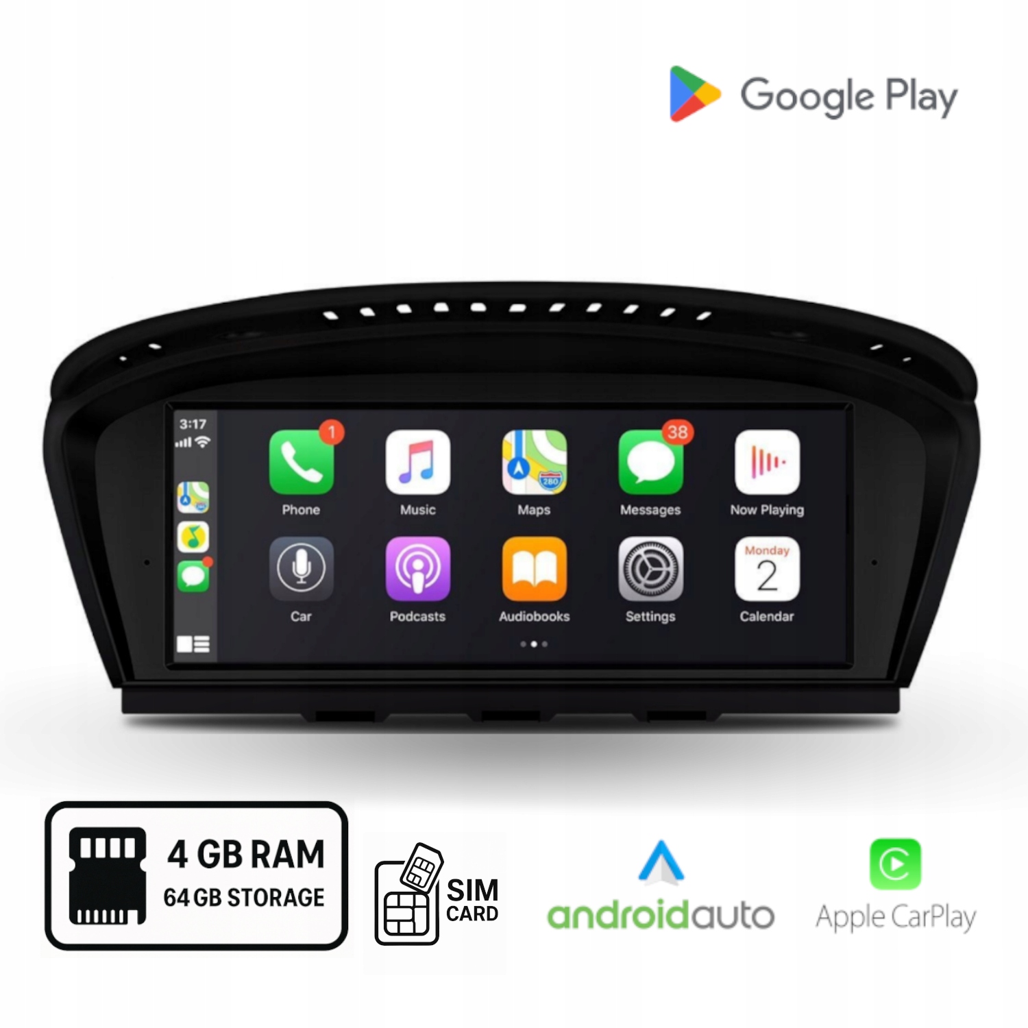 Rádio Android pre Bmw E60 E90 CCC Android Auto Carplay Wi-Fi Sim 4+64 Gb
