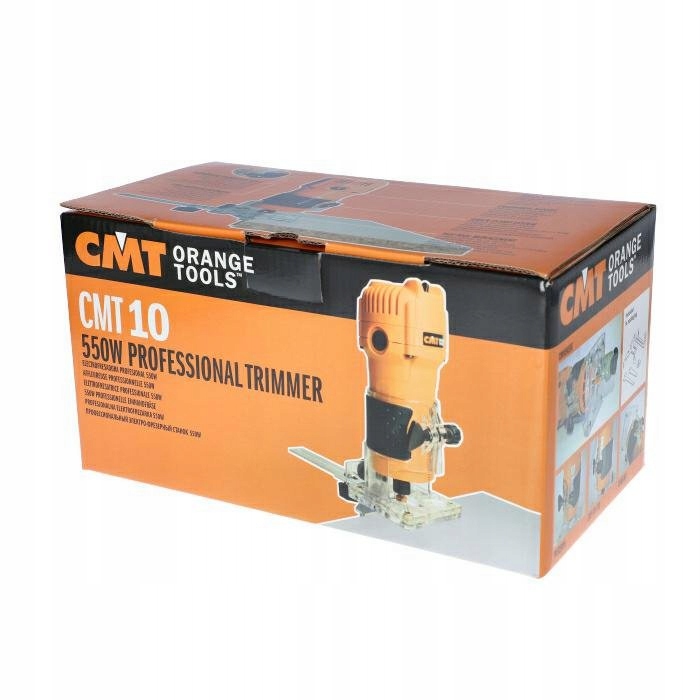 CMT FREZARKA RĘCZNA KRAWĘDZIOWA 550W CMT10 TRYMER KRAWĘDZI 6,35 6-8mm +35FR Maksymalna liczba obrotów bez obciążenia 32000 RPM