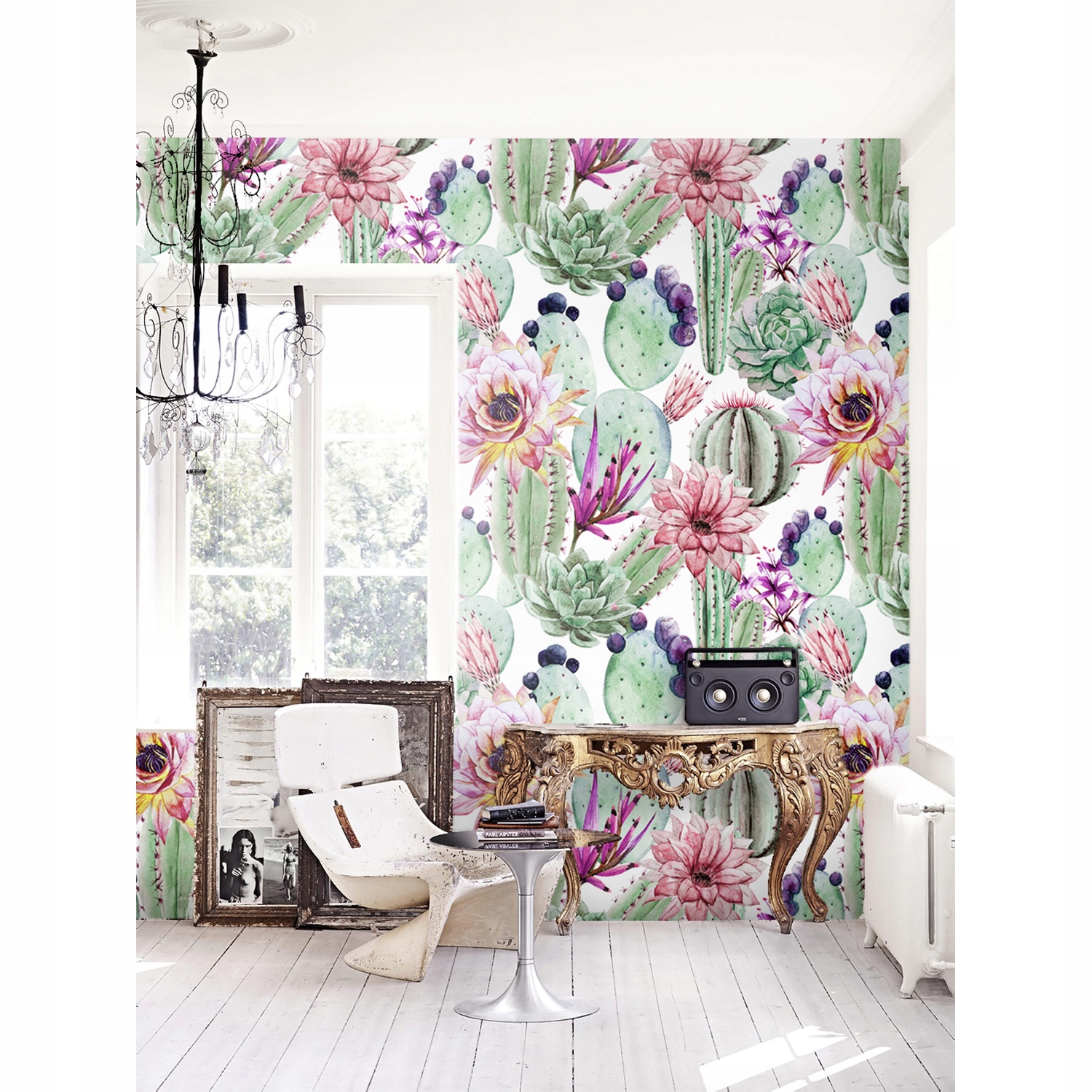 

Tapeta flizelinowa Kwiaty kaktusy 208x146 + klej