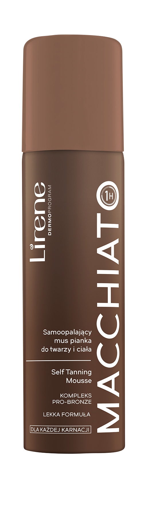 LIRENE MACCHIATO SAMOOPALAJĄCY MUS PIANKA DO TWARZY I CIAŁA 150 ML.