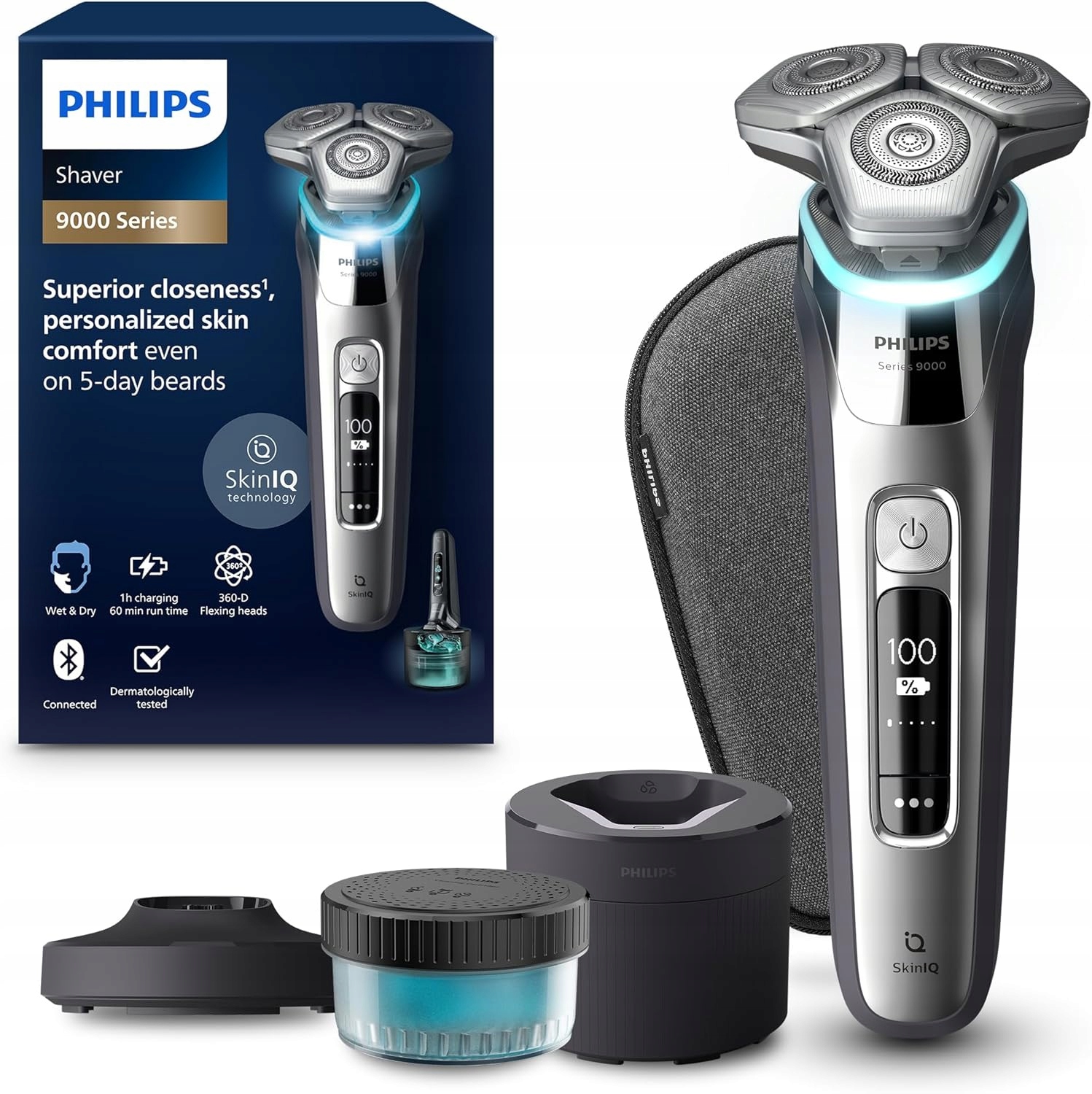 Philips Holicí Strojek 9000 Seris S9974/55 Shaver SkinIQ Báze