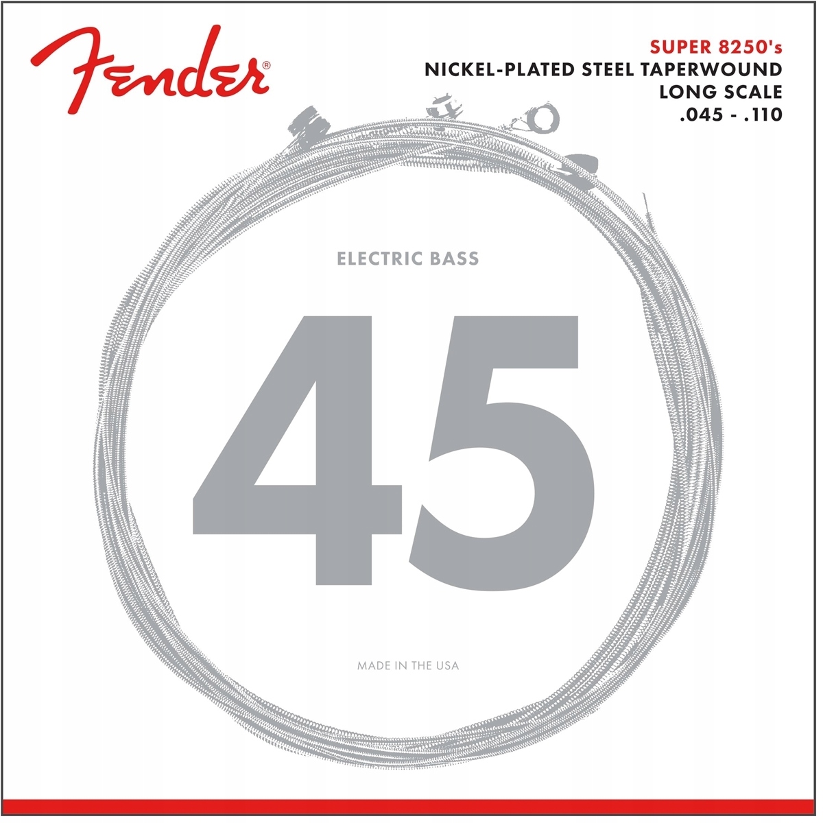 Fender 8250M poniklované struny na baskytaru (45-110)