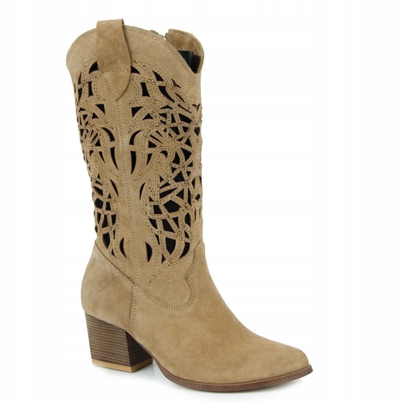 Laroni 3322 Prolamované Kozačky Kostka Kůže Červená 36