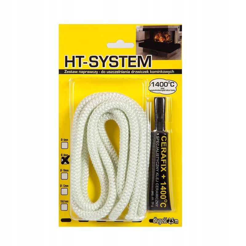 ZESTAW NAPRAWCZY DO KOMINKA FI 6 SZNUR KLEJ