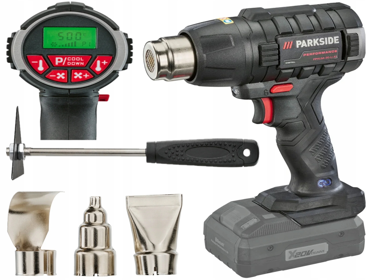 Opalarka akumulatorowa 20 V Parkside Performance Pphlga 20-Li A2 50-500°C