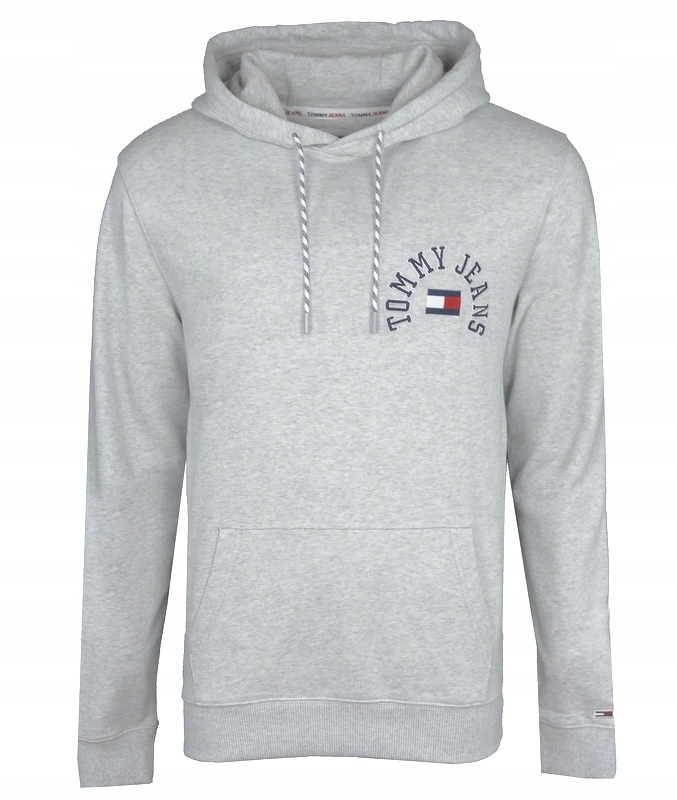 Tommy Jeans pánská mikina s kapucí, šedý melír, L