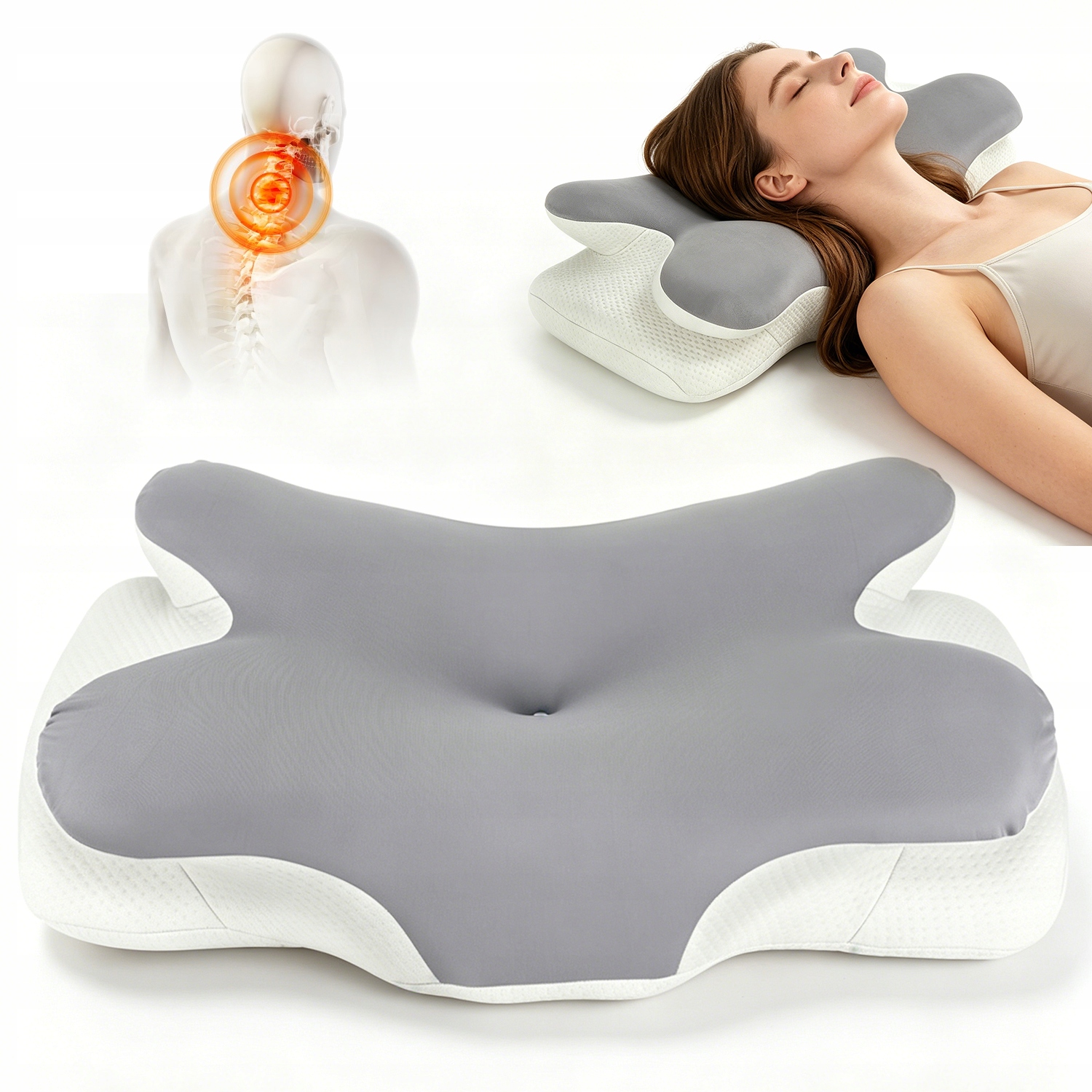 Poduszka Memory Foam Butterfly Ortopedyczna Ergonomiczna Snu Komfortowego