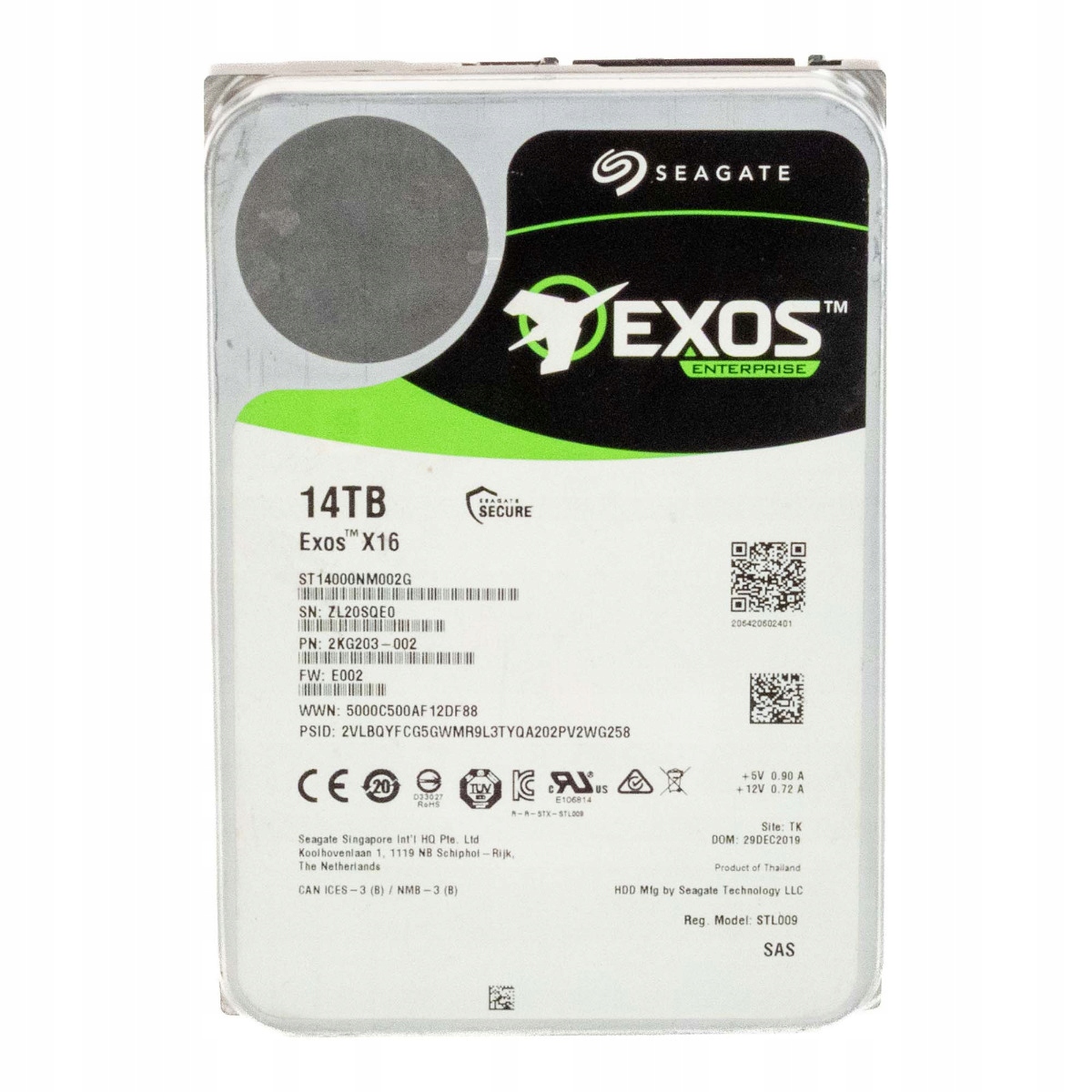 Seagate Exos X16 14TB 7.2K 256MB SAS-3 3.5'' ST14000NM002G