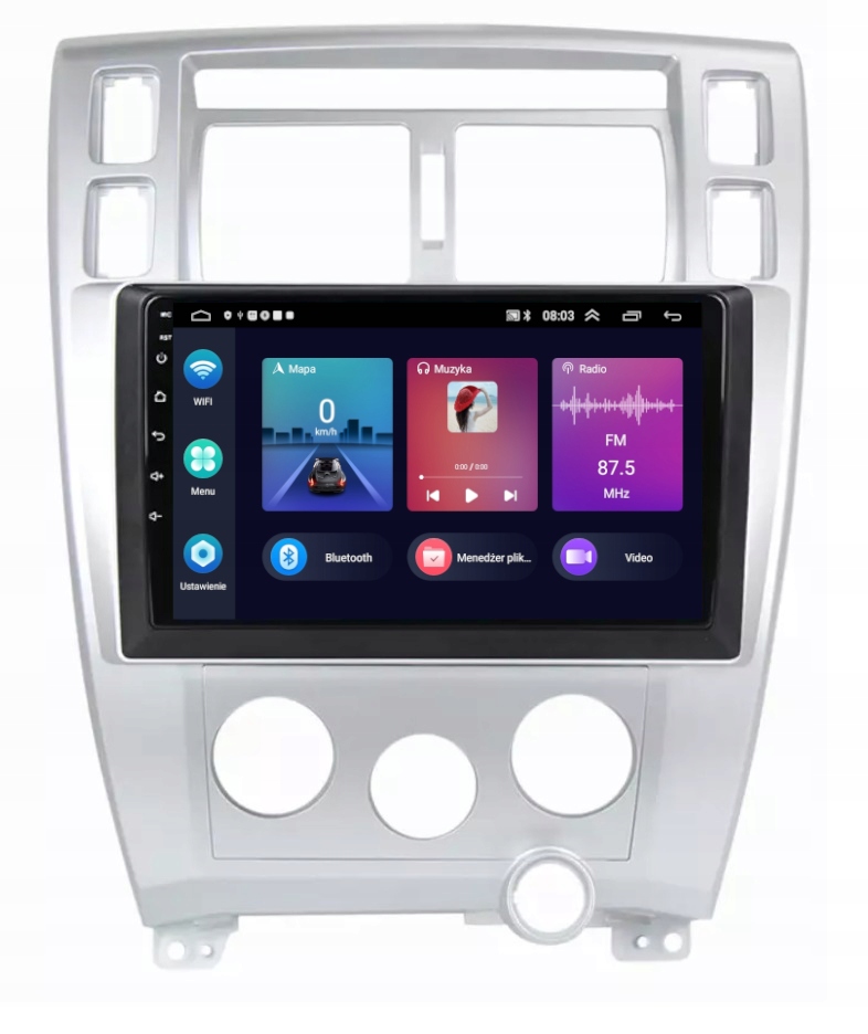 Navigační Rádio Gps Android Carplay Bt Hyundai Tucson 2004-2009 2GB 64GB