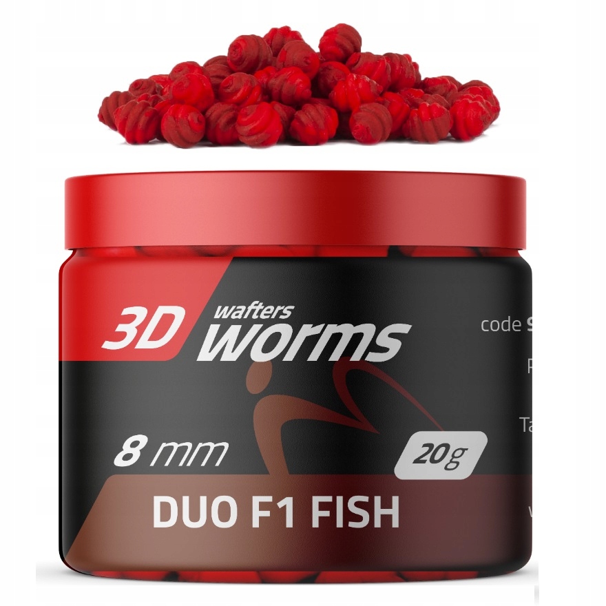 MatchPRO Przynęta Top Worms 3D Wafters Duo F1 Fish 8mm 20g