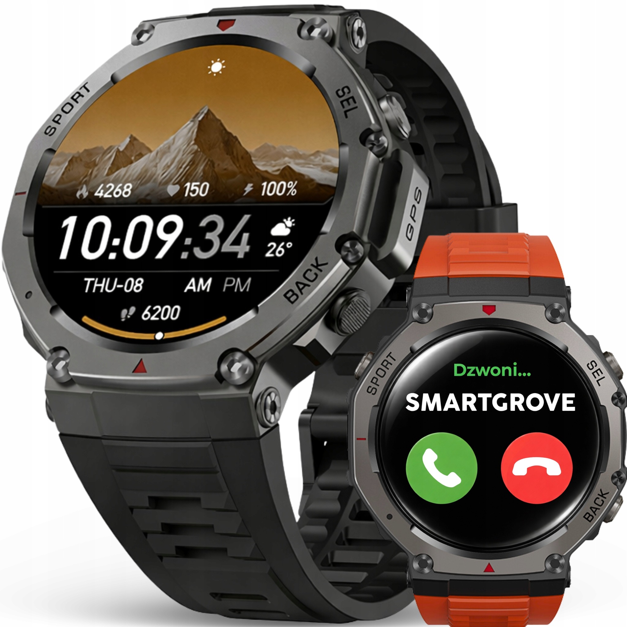 Inteligentné Hodinky Pánske Hodinky Gps Vodotesné Veľký Displej Amoled Smart Watch