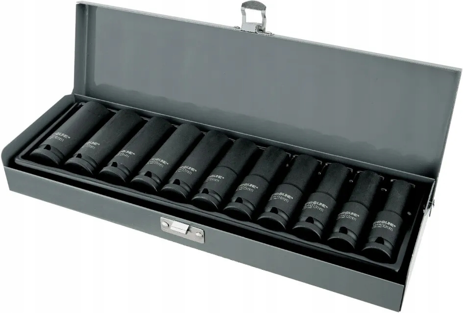 Zestaw 11szt. nasadek udarowych wydłużonych Cr-Mo 1/2", 10-24 mm,