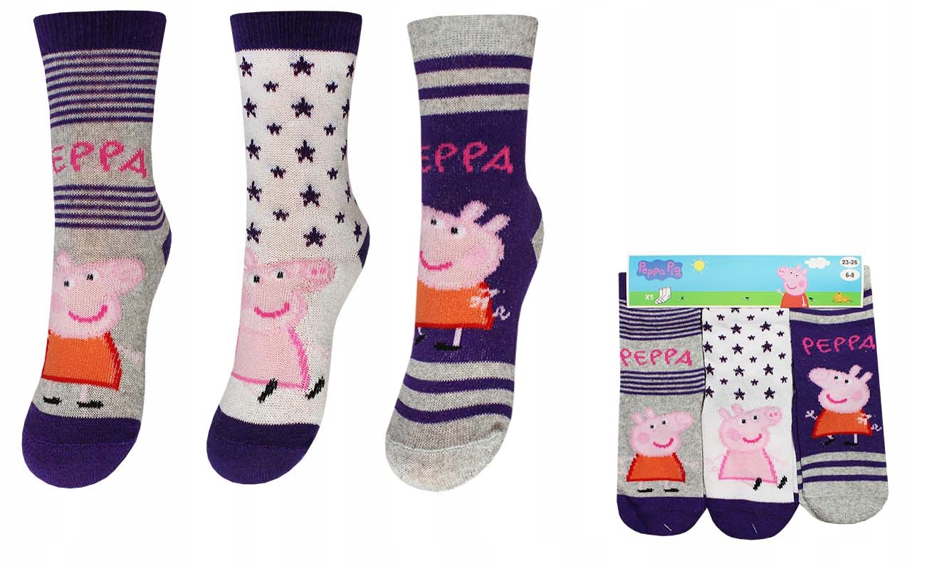 

Świnka Peppa Skarpetki Dla Dziewczynki 3-PAK 31/34