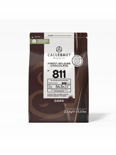 Levně Čokoláda dezertní 54,5% Callebaut Receptura 811 2,5 kg