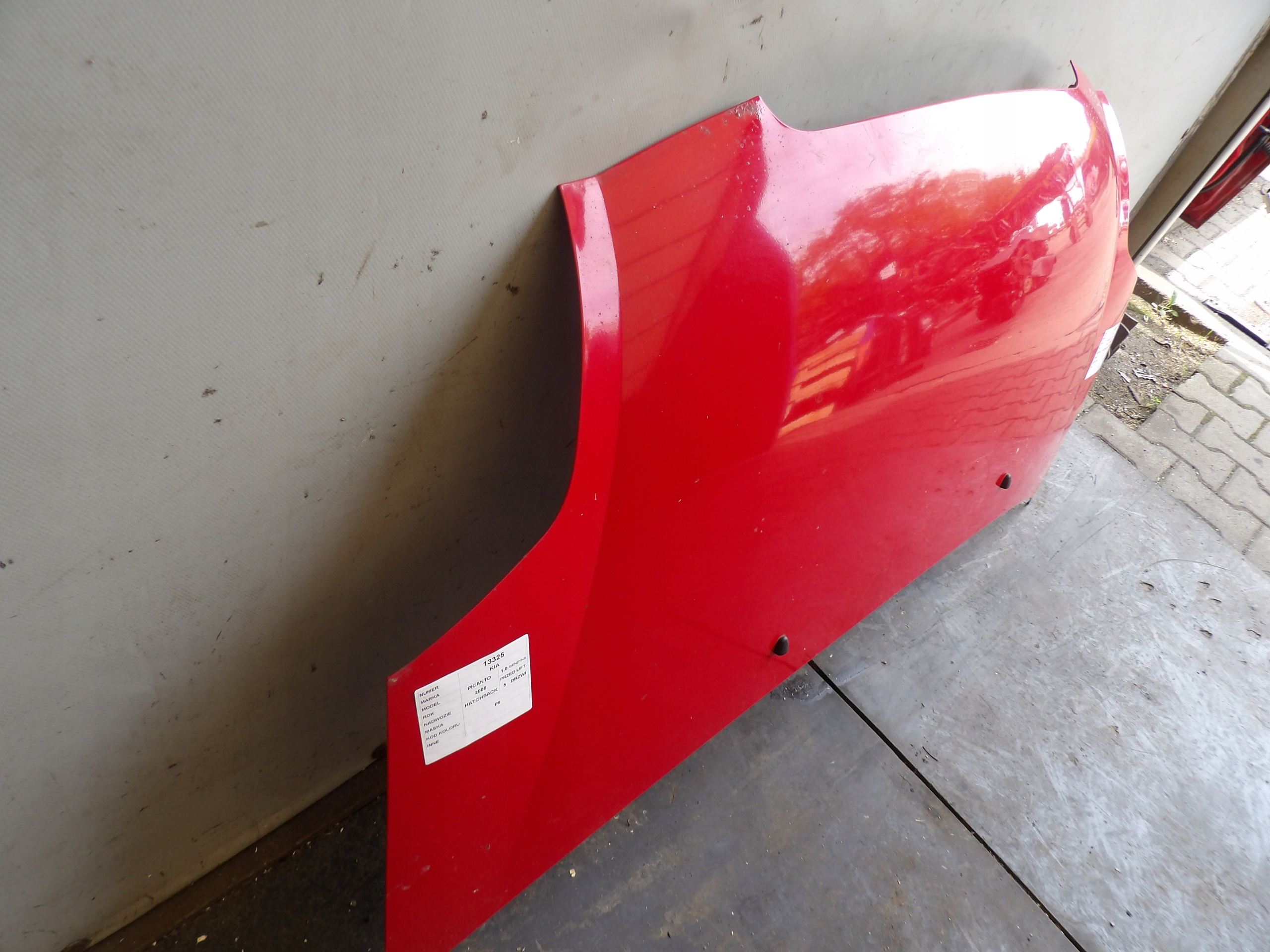 Kia Picanto cofano lak. P9