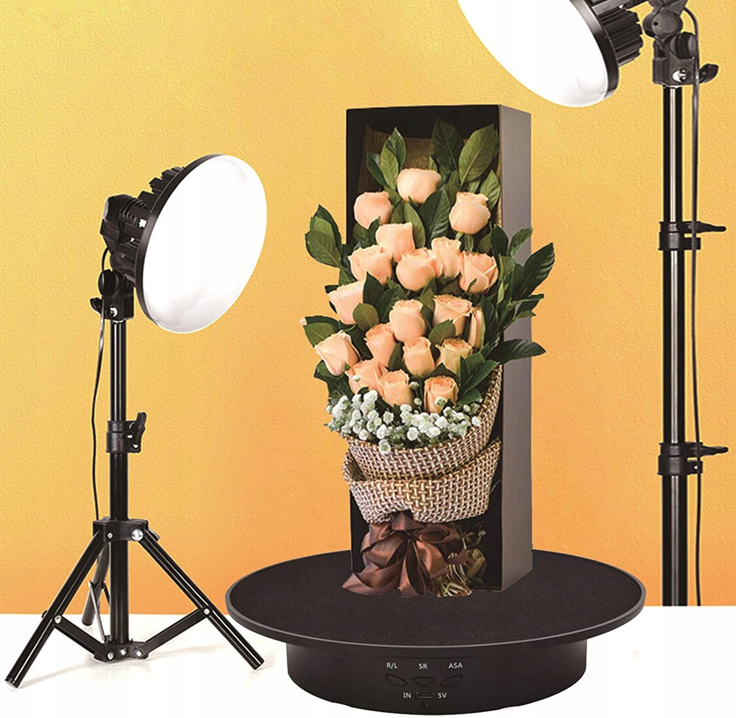 STÓŁ FOTOGRAFICZNY OBROTOWY PODSTAWKA ELEKTRYCZNY EAN (GTIN) 0191491473913