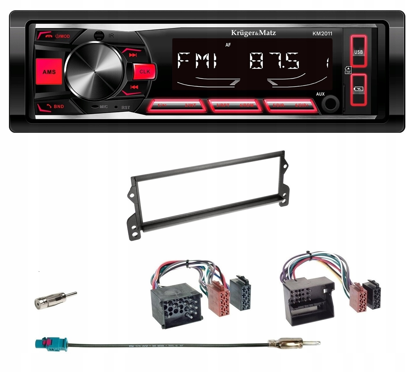 Rádio rám Kruger&Matz KM2011 konektor Iso Usb Bluetooth Bmw Mini Cooper