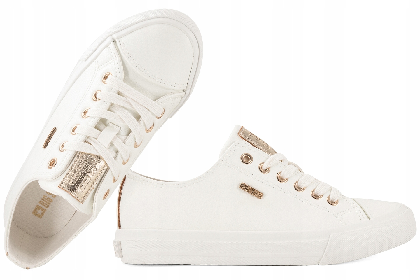 Big Star RR274748 Polokozačky Dámské Tenisky Polobotky Eko bílé Bílá 37