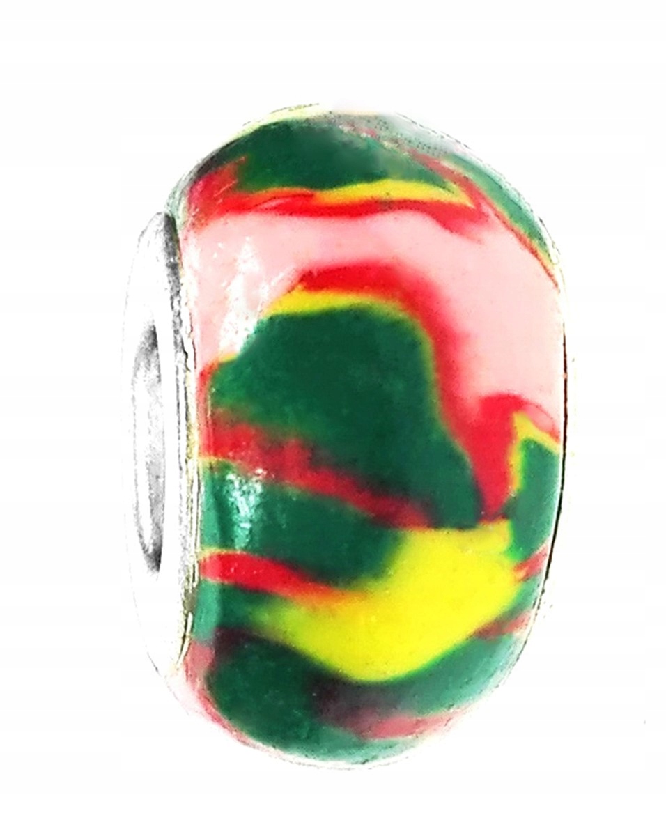 

Zawieszka beads zielono różowy