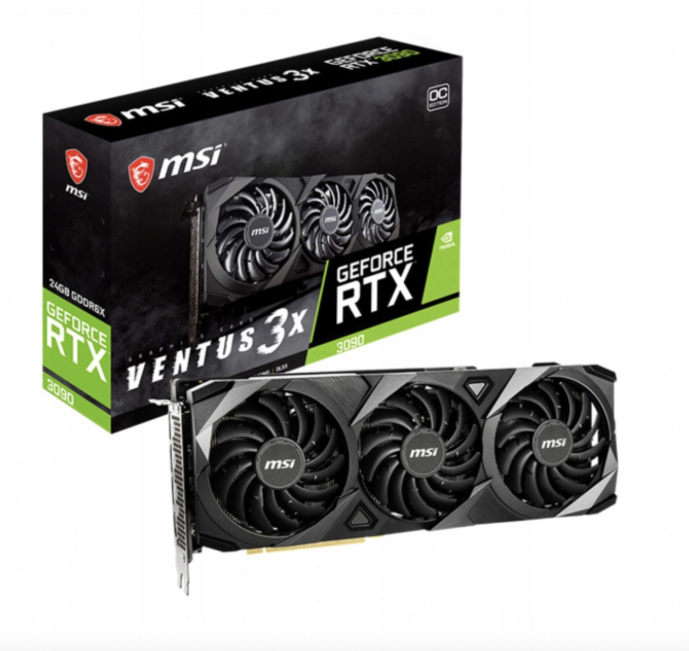 R様販売用。NVIDIA GEFORCE RTX 3090 (24GB) Evga Geforce Rtx 3090 24G-P5-3987-KR, Karta Graficzna, 24GB