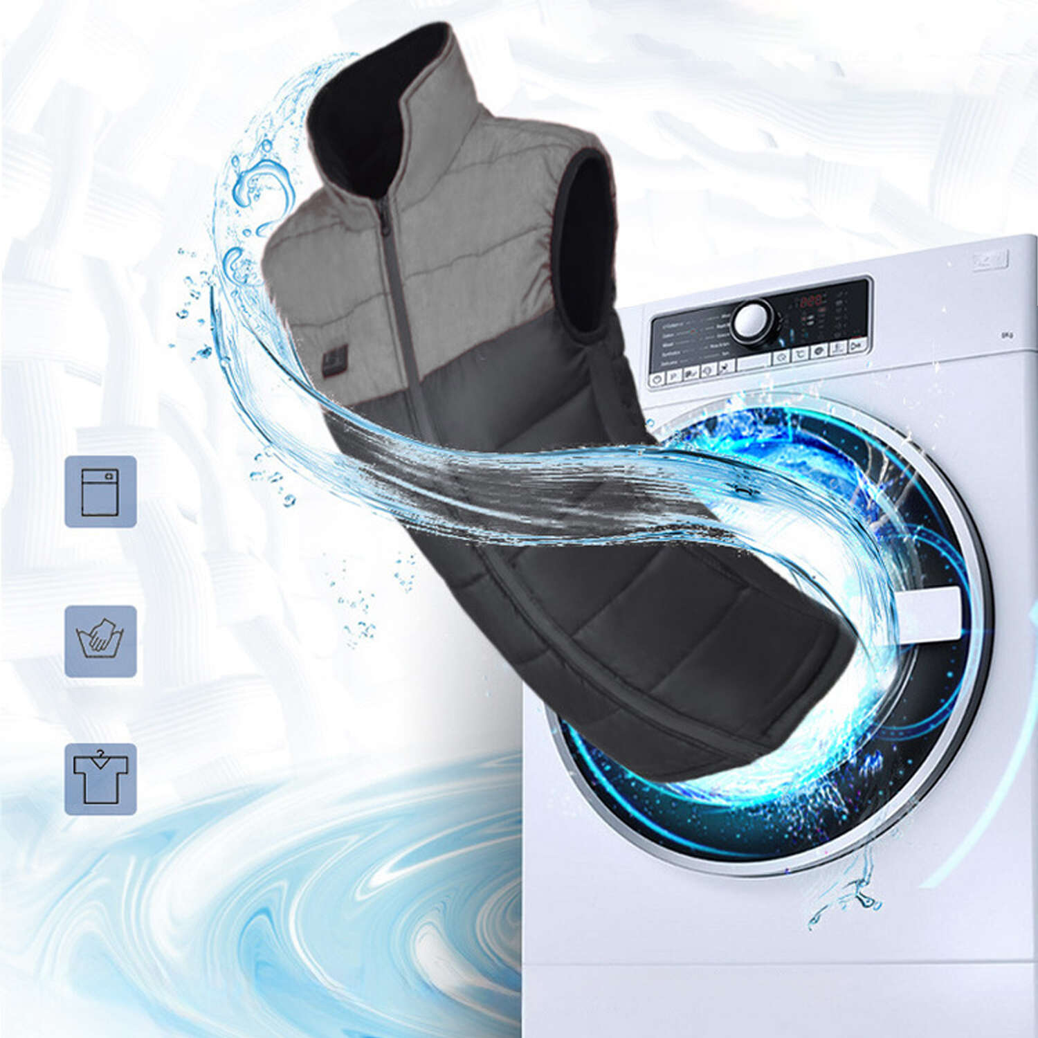 KAMIZELKA PODGRZEWANA OGRZEWANA DAMSKA MĘSKA PIKOWANA BEZRĘKAWNIK KURTKA M Materiał dominujący Poliester