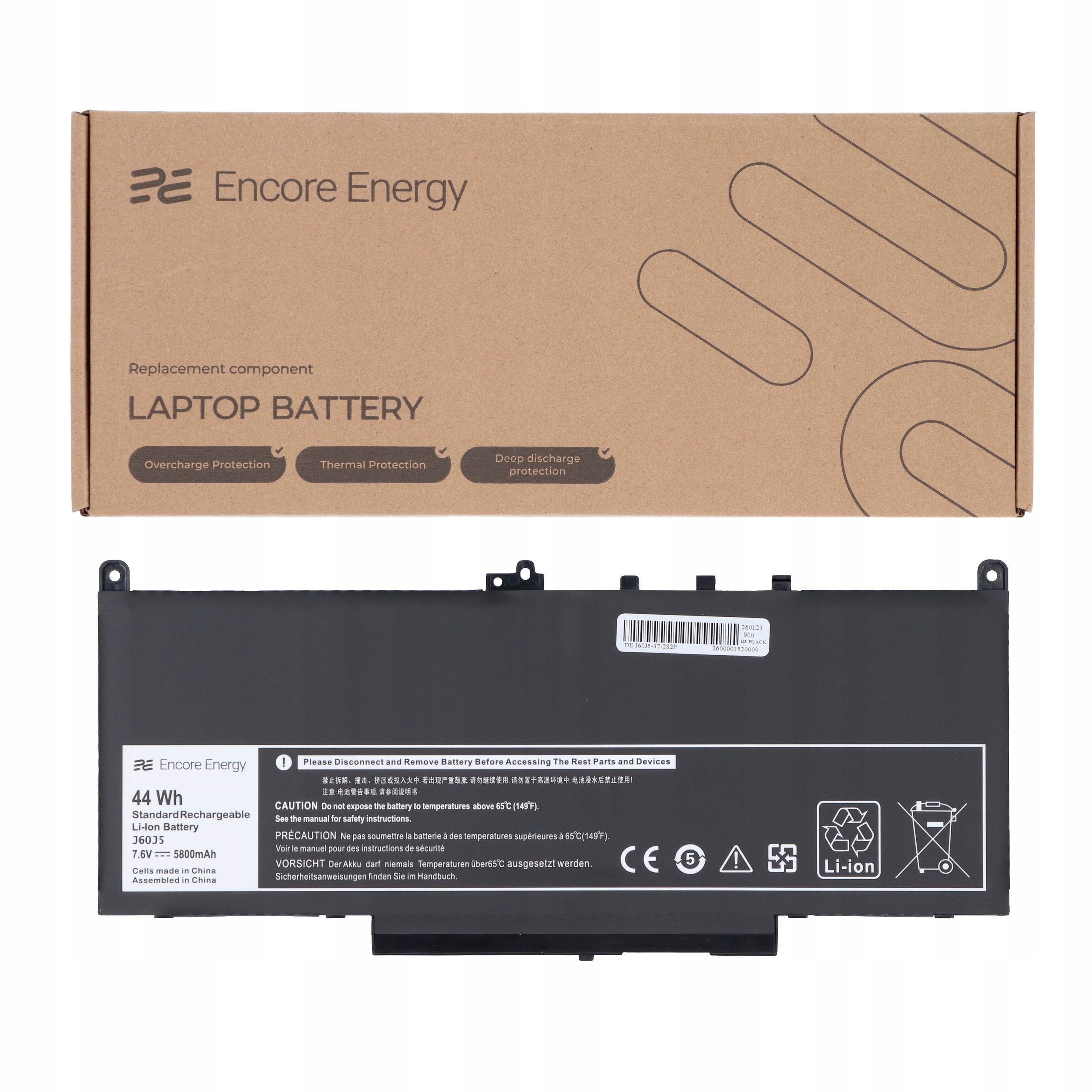 Bateria J60J5 do laptopa Dell Latitude E7470 E7270 5800mAh Encore Energy