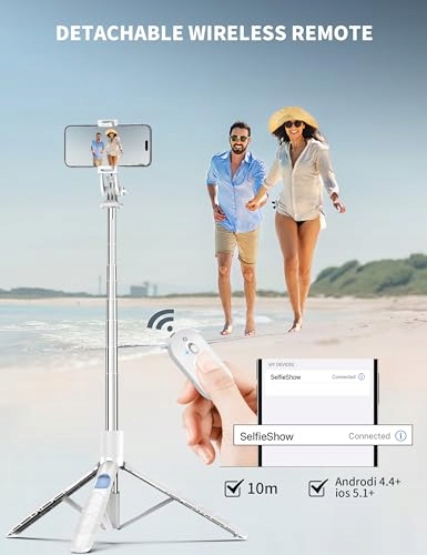 SELFIE STICK 180CM Z Pilotem Bezprzewodowym Do iPhone Samsung Huawei — miniatura 5