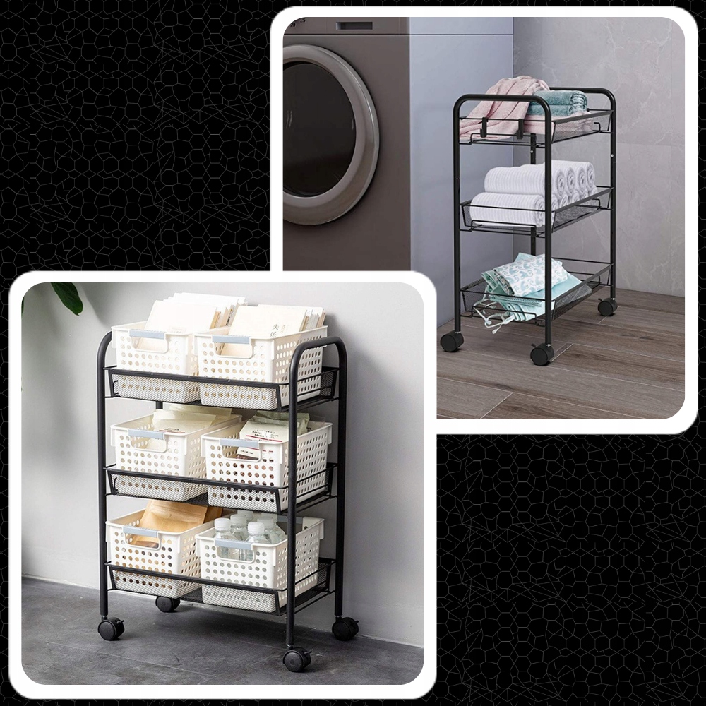 MOBILNA SZAFKA SOLIDNY REGAŁ STOLIK NA KÓŁKACH PRZENOŚNY Z BLOKADĄ METAL Montaż meble do samodzielnego montażu