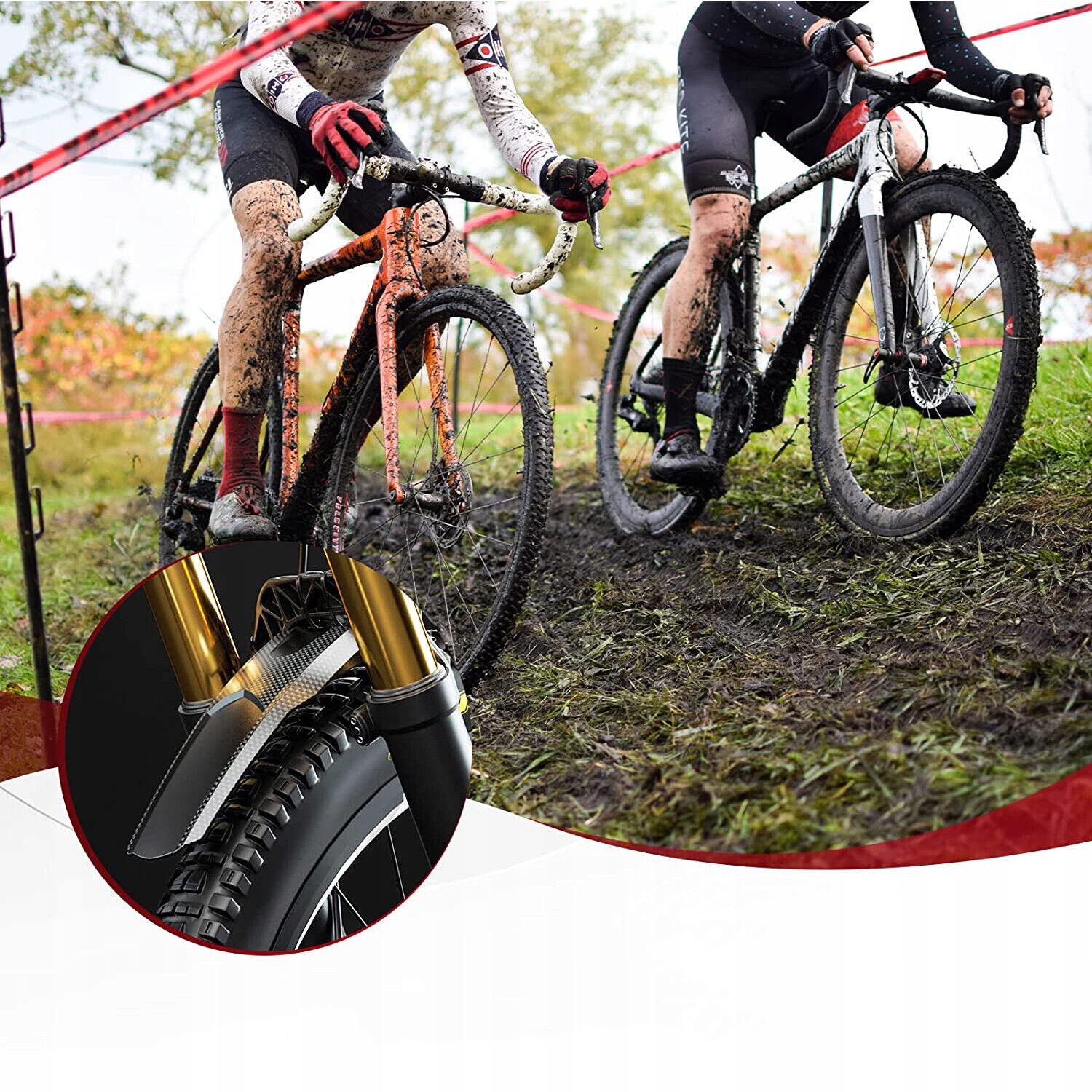 2X UNIWERSALNY BŁOTNIK DO ROWERU,BŁOTNIKI ROWEROWE Waga 90 g