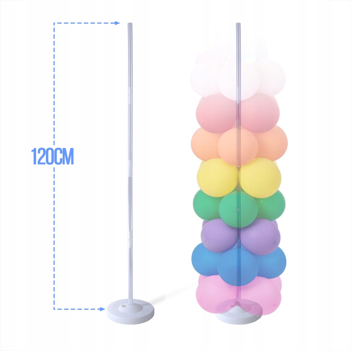 

Zestaw do tworzenia kolumny balonowej Wysoki 120cm