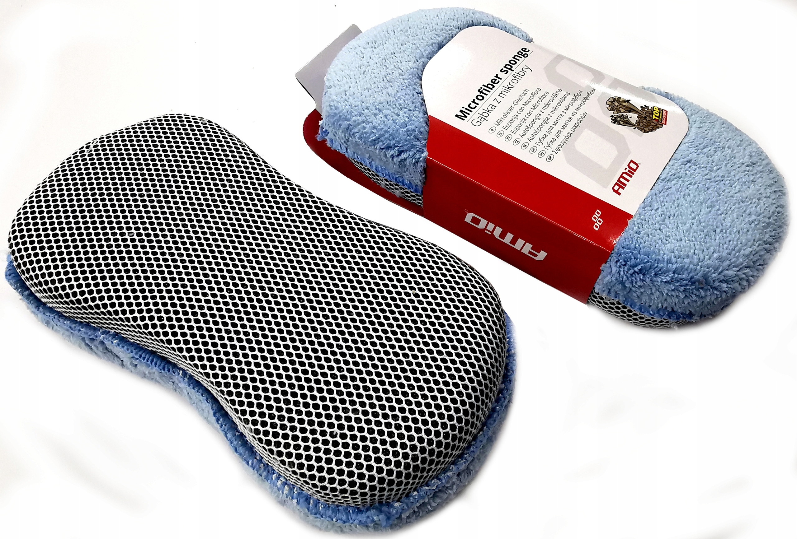GĄBKA z MIKROFIBRY MIĘKKA do MYCIA SAMOCHODU AUTA Producent Amio