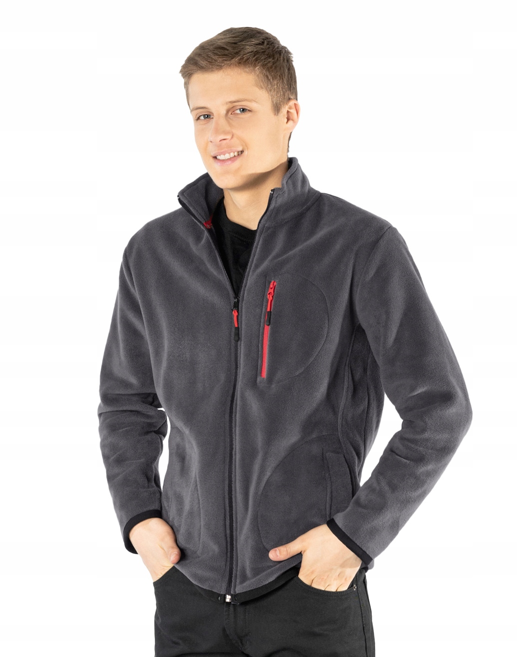 

Ciepła Bluza Polarowa Męska Polar Męski 8002-3 r M