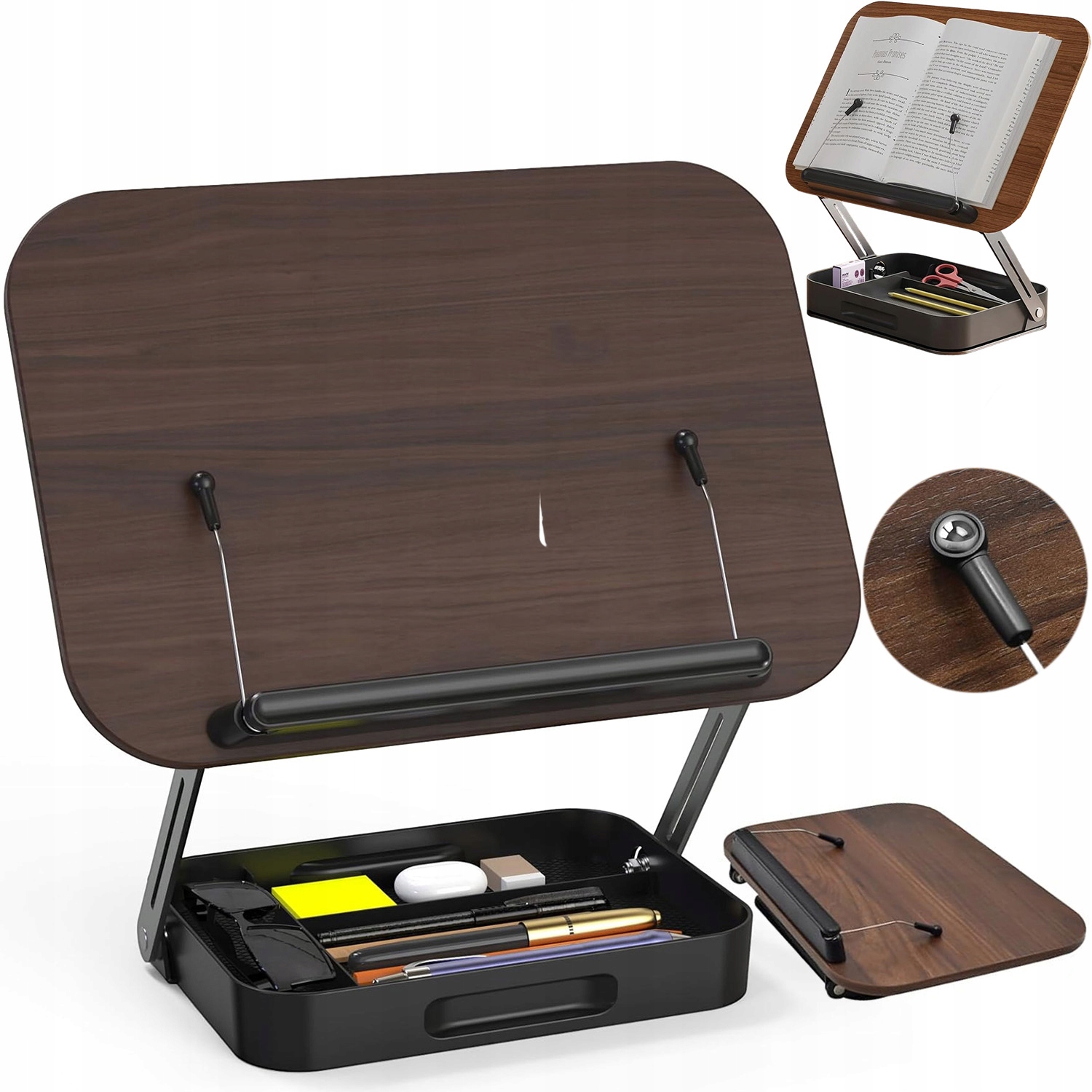Dřevěný Stojánek Pod Tablet, Notebook, Knihu Multifunkční