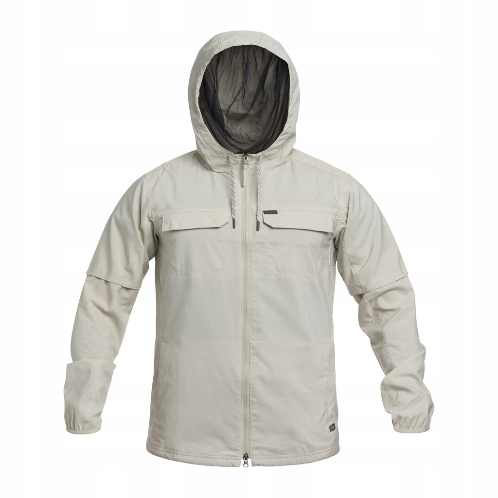 Bunda s kapucí a Uv ochranou Columbia Skien Valley Hooded Dark Stone XXL