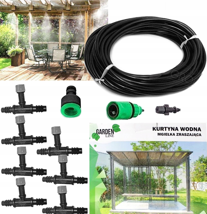 

Kurtyna Wodna 15m mgiełka zraszacz zamgławiacz