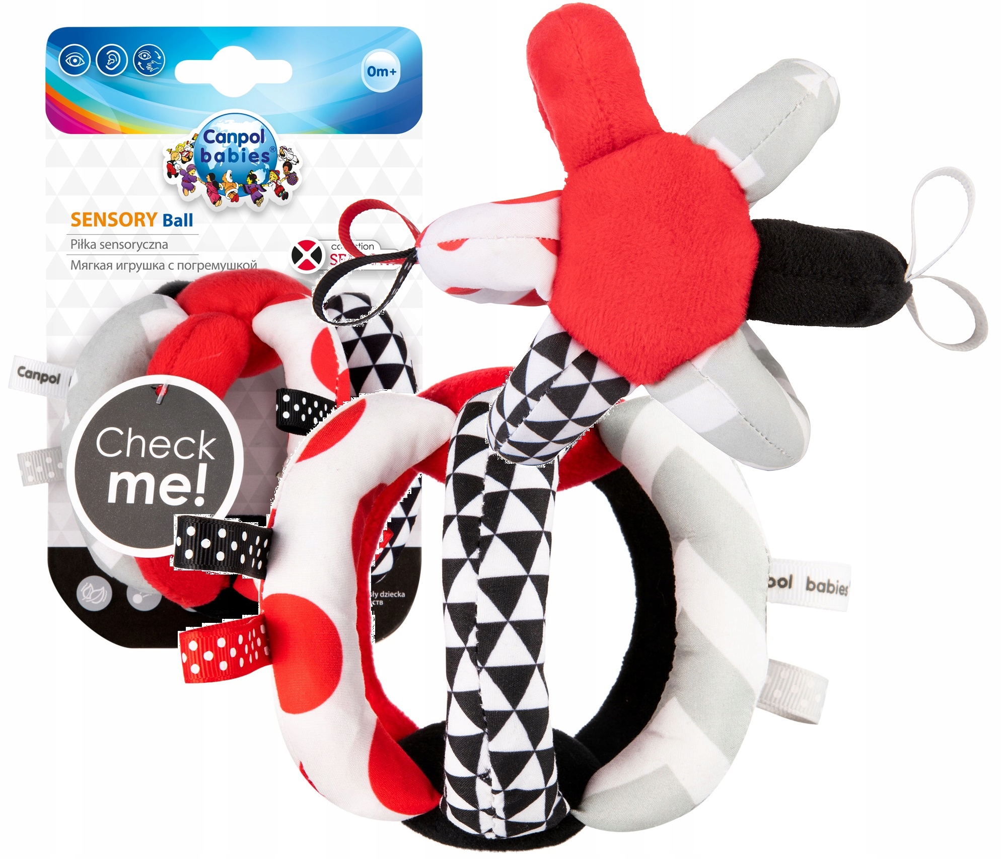 

Canpol babies pluszowa piłka kontrastowa Sensory