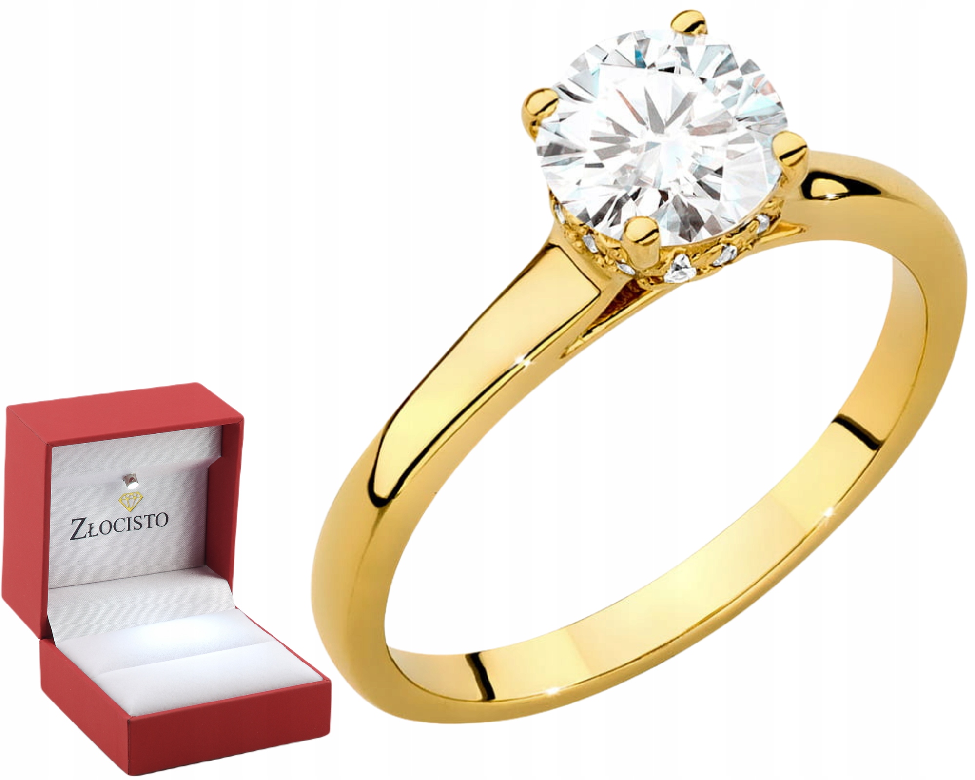 Zlatý Prstýnek Prsten Laboratorní Brilianty 585 Dárek Gravírování