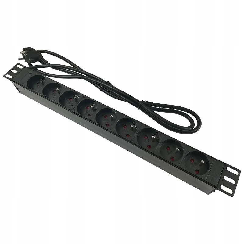 

Listwa zasilająca Rack 19'' 9 gniazd