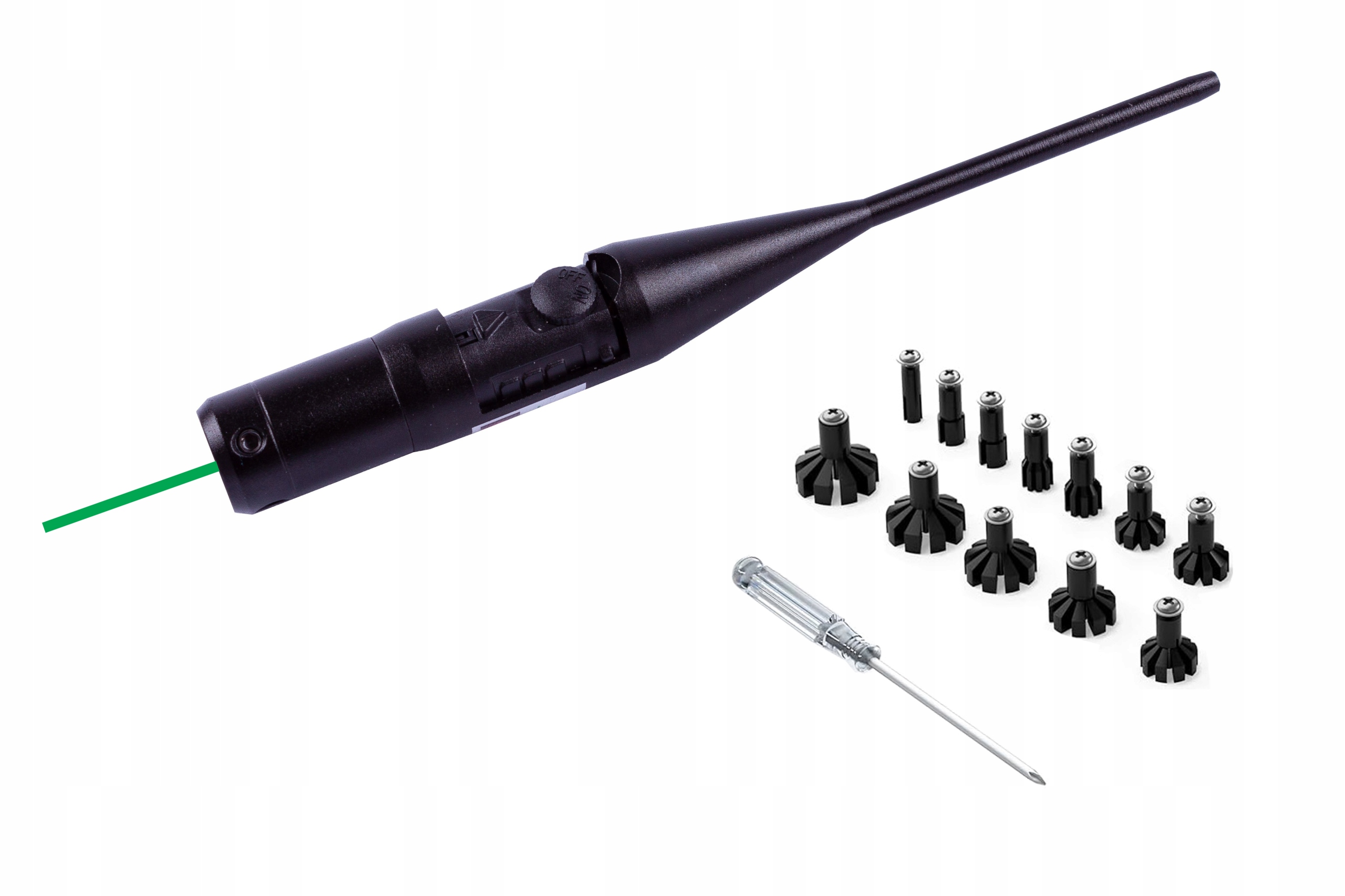 Výkonný kolimační nastřelovací laser do hlavně .177 .78 XL zelený