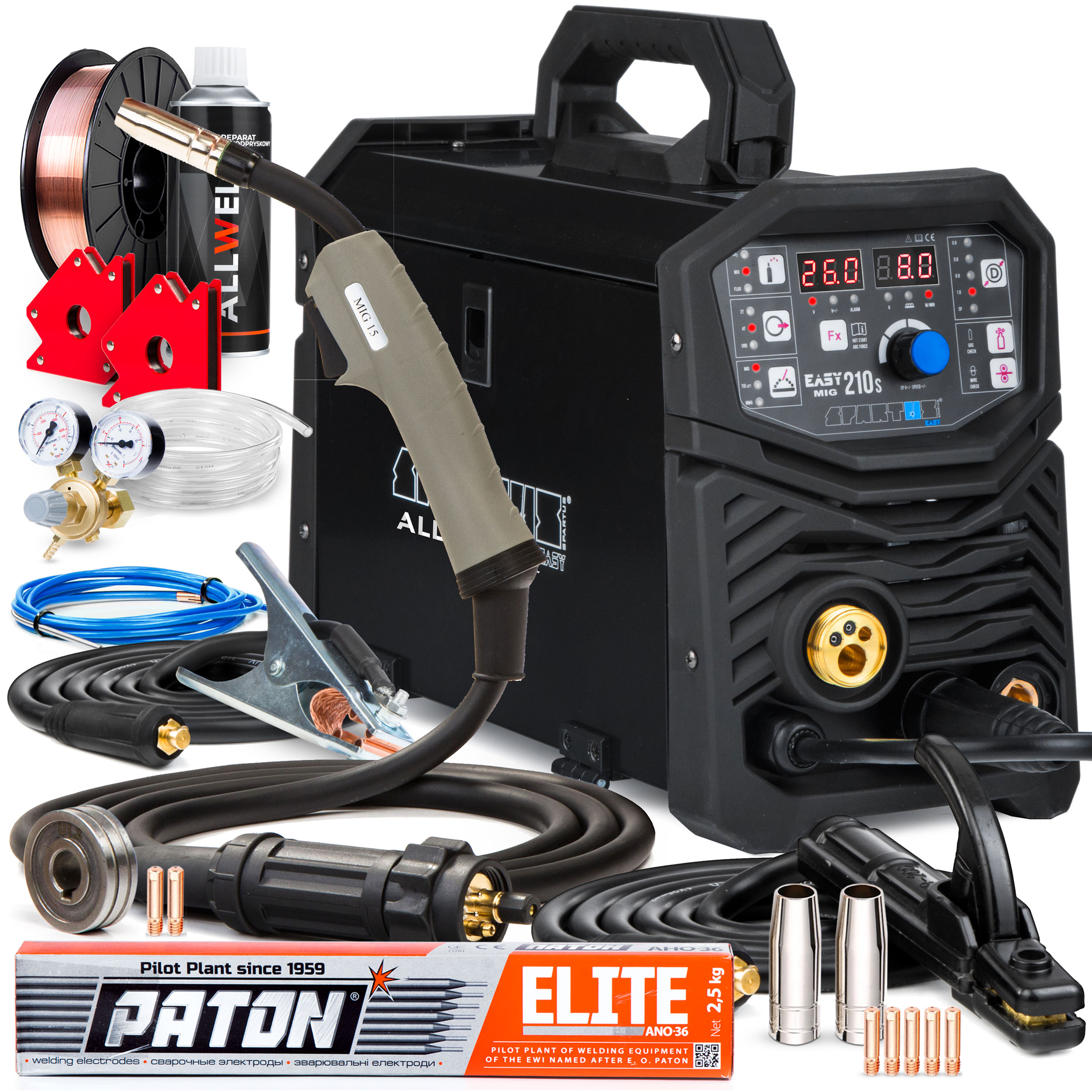 Invertorová Svářečka Spartus Mig 210S Tig Hliník Synergie 3V1 200A