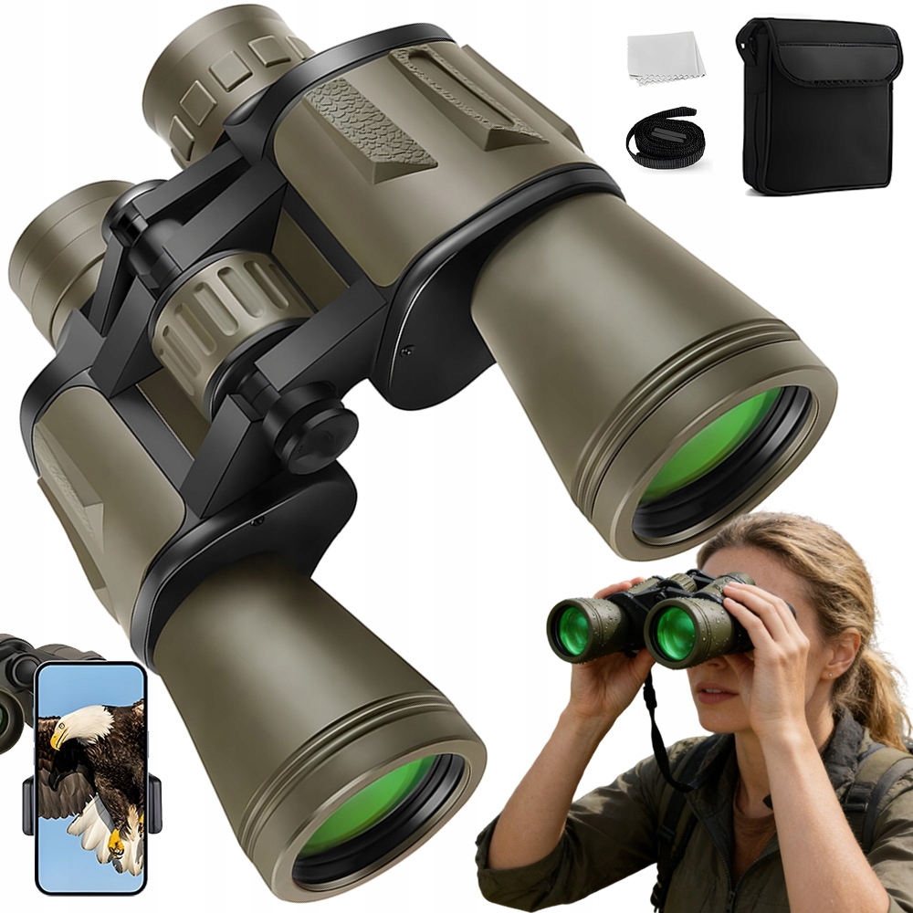 Lornetka Wojskowa 20X50 Myśliwska Survivalowa Optyka BAK-4 Fmc Etui
