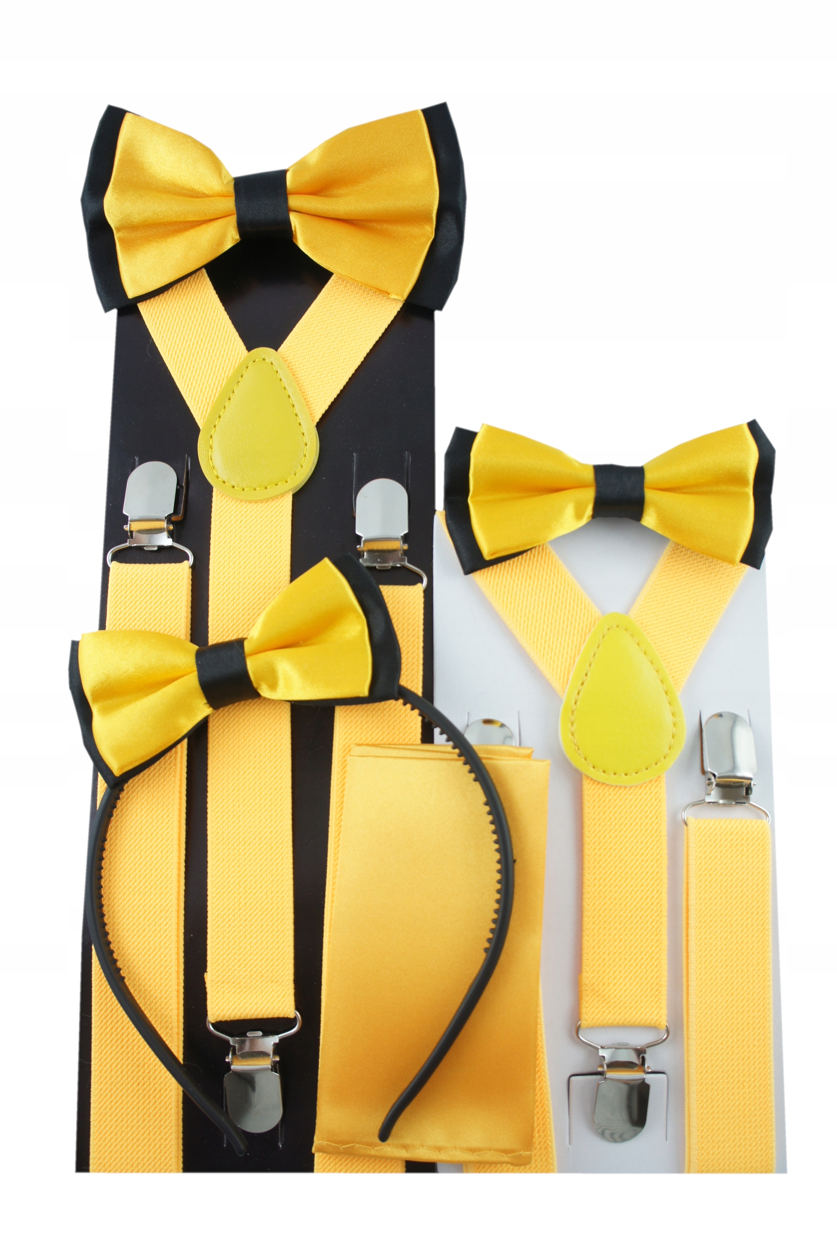 Szelki do spodni gładkie ciemny żółty dla chłopca dziewczynki przedszkolaka Bohater brak