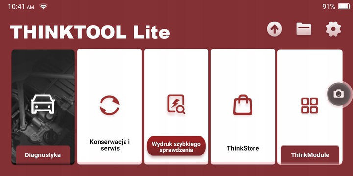 THINKTOOL/THINKCAR LITE 2 update Polski 15 Funkcji Kod producenta THINKTOOL Lite Interfejs Diagnostyczny